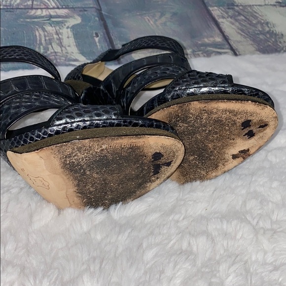 Alexandre Birman python leather open toe pumps 6 - Picture 9 of 9